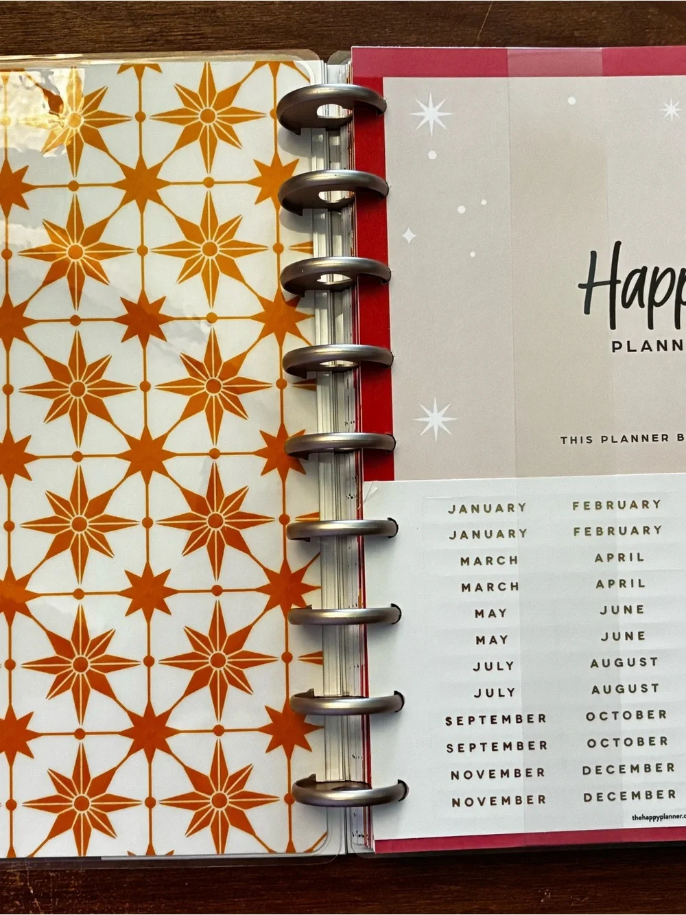The Happy Planner Undated Classic Dashboard Cat Coq Planner